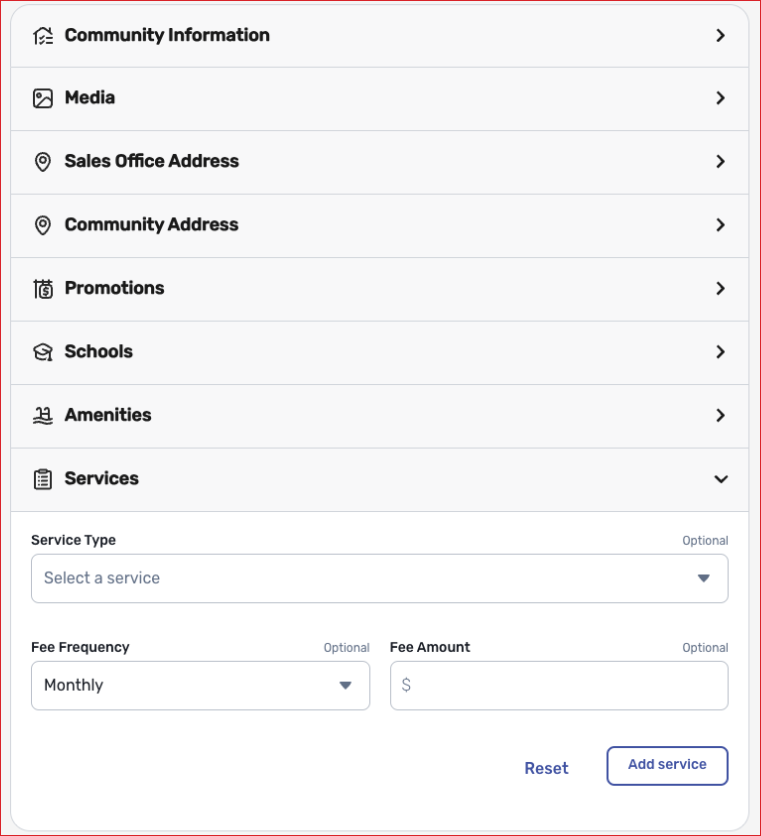 Adding and Managing Community Services